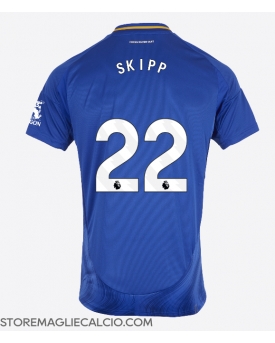 Leicester City Oliver Skipp #22 Maglia Gara Casa Repliche 2024-25 Maniche Corte